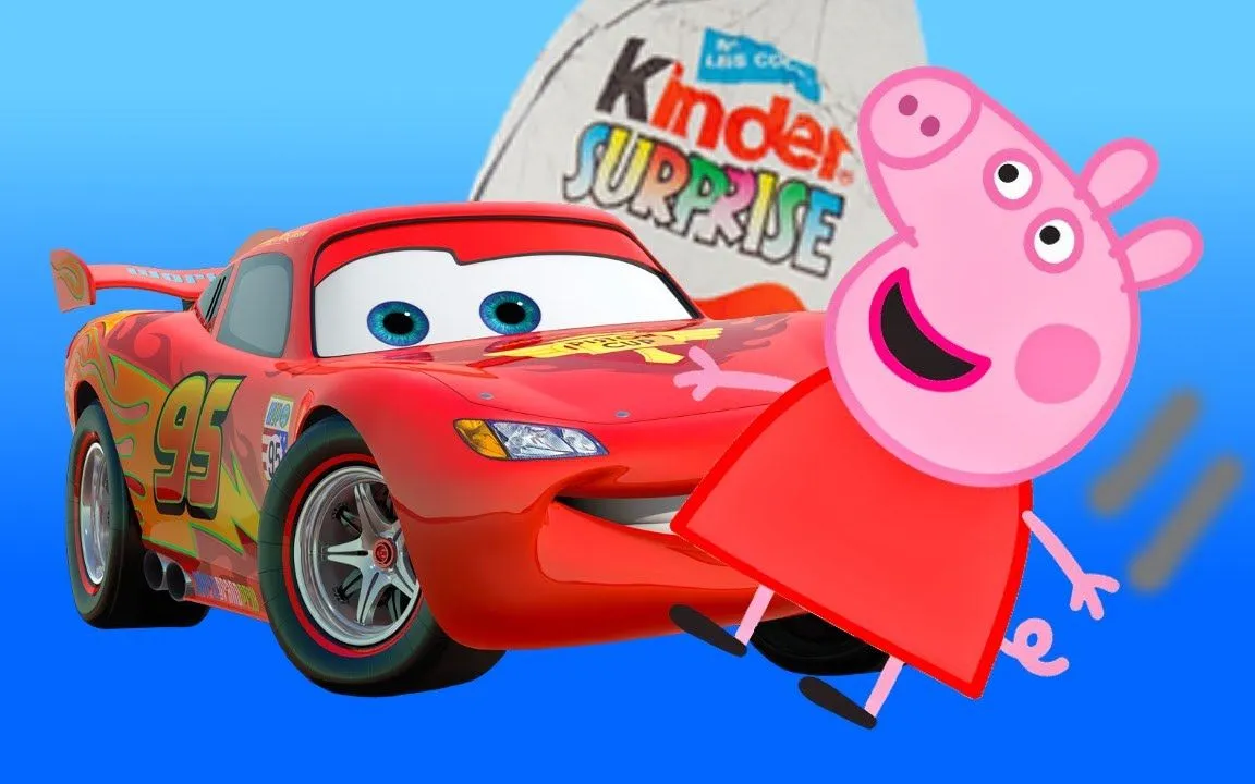 Peppa Pig Rayo McQueen Cars Huevos Kinder Rayo Macuin - YouTube Peppa Pig Rayo McQueen Cars Huevos Kinder Rayo Macuin - YouTube