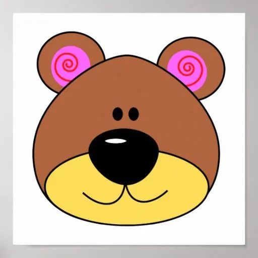 Pequeña cara linda del oso póster | Zazzle
