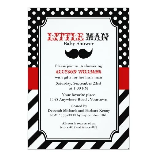 Pequeña fiesta de bienvenida al bebé del hombre invitación 5" x 7 ... Pequeña fiesta de bienvenida al bebé del hombre invitación 5" x 7 ...