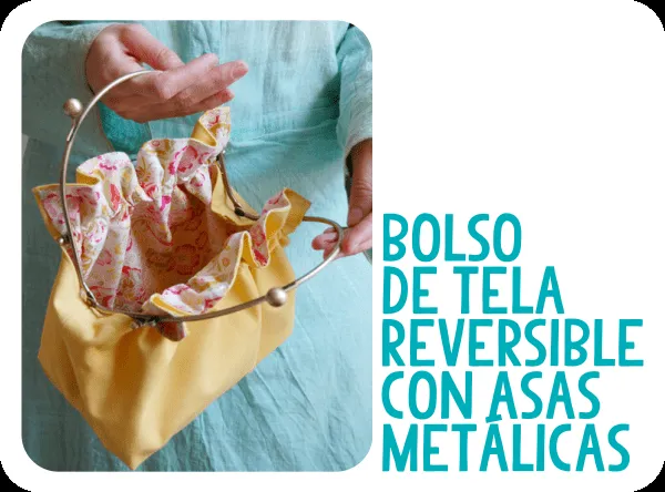 A pequena Loretta: Bolso reversible con asas metalicas A pequena Loretta: Bolso reversible con asas metalicas