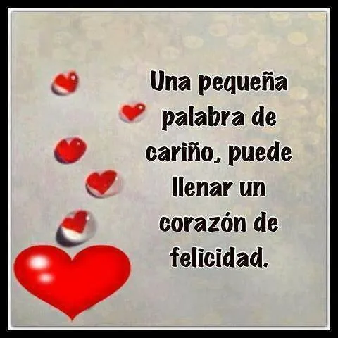 Una pequeña palabra de cariño - TnRelaciones Una pequeña palabra de cariño - TnRelaciones