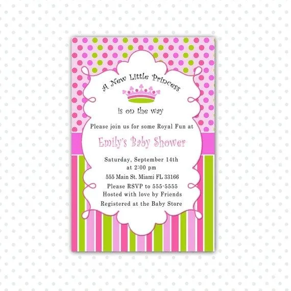 Nueva pequeña princesa Baby Shower invitación por pinkthecat