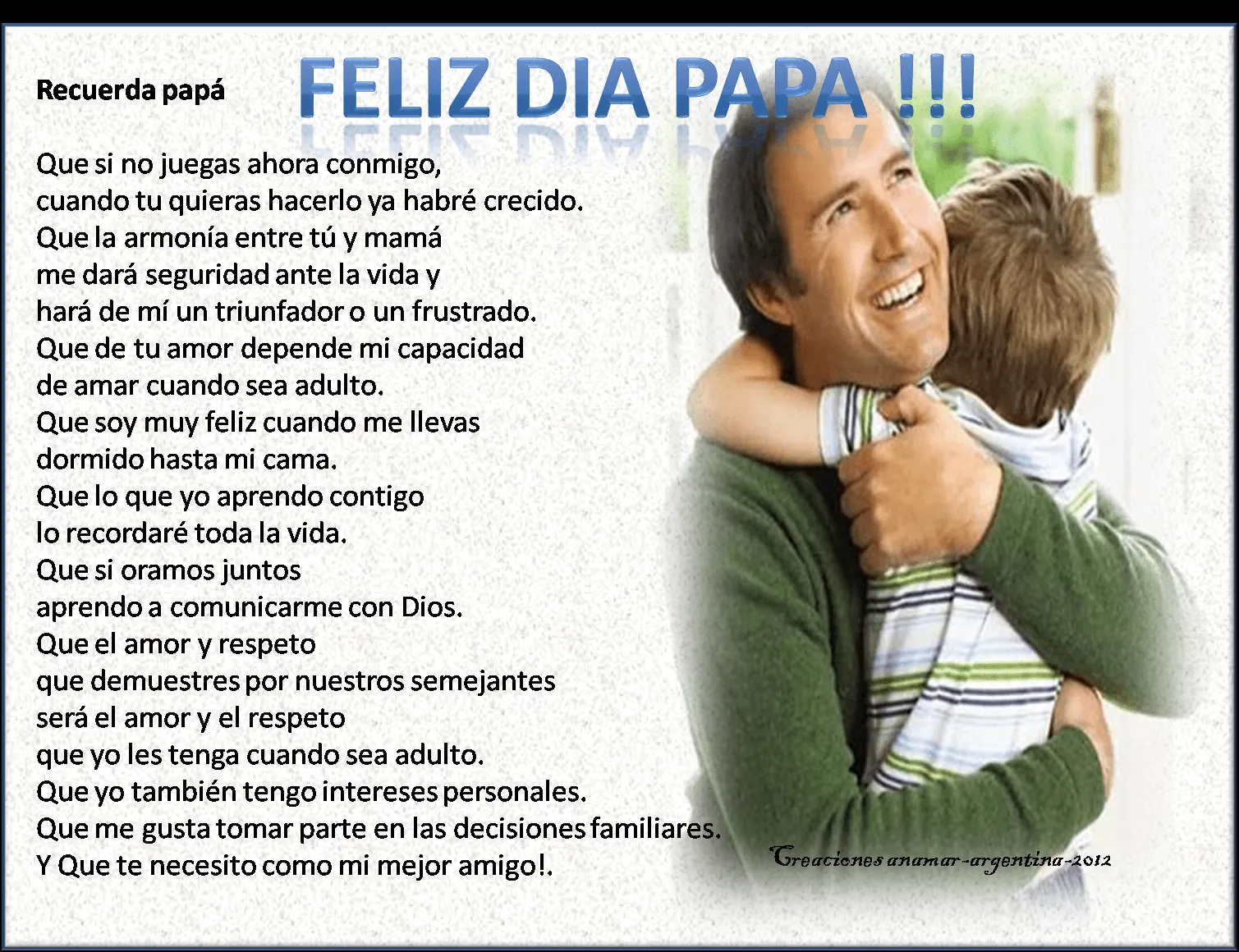 mi pequeño rinconcito -anamar -ARGENTINA: feliz dia del padre ...