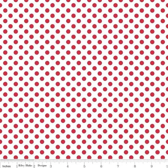 Pequeños puntos rojos por los diseños de Blake por GlamFabrics Pequeños puntos rojos por los diseños de Blake por GlamFabrics