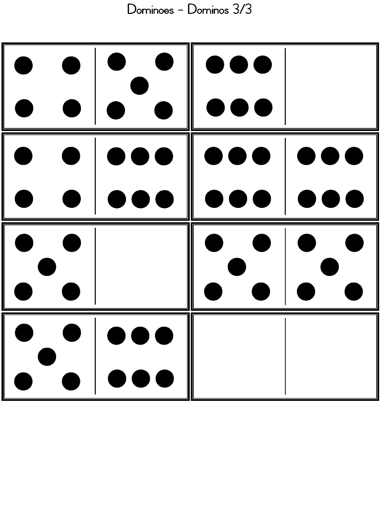 Fichas de domino para colorear - Imagui