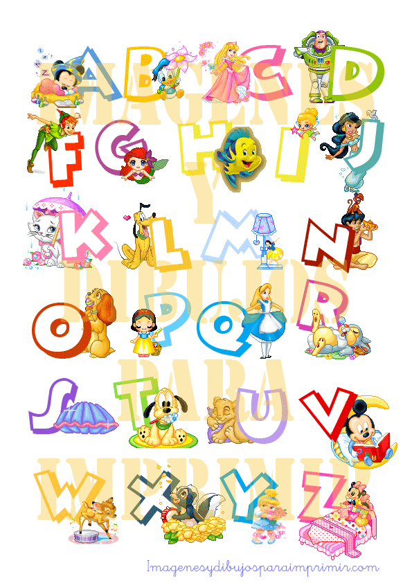 PEQUES Y PECAS...: ABECEDARIO DISNEY.