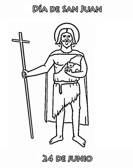 PEQUES Y PECAS...: COLOREA A JUAN BAUTISTA