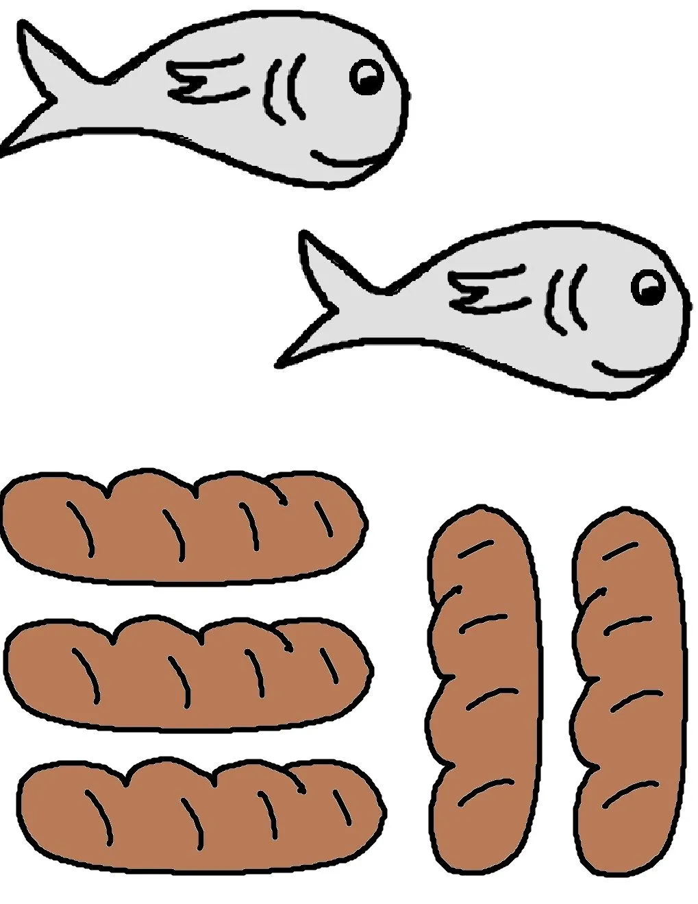 PEQUES Y PECAS...: LA MULTIPLICACIÓN DE LOS PANES Y LOS PECES: PEQUES Y PECAS...: LA MULTIPLICACIÓN DE LOS PANES Y LOS PECES: