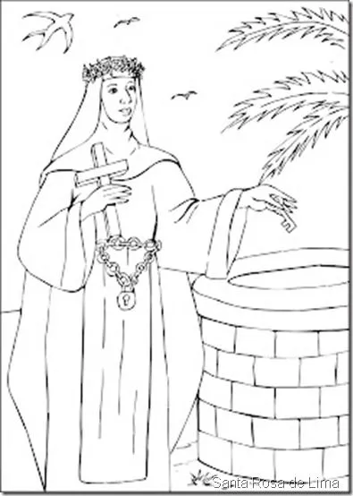 PEQUES Y PECAS...: SANTA ROSA DE LIMA ; COLOREA: PEQUES Y PECAS...: SANTA ROSA DE LIMA ; COLOREA: