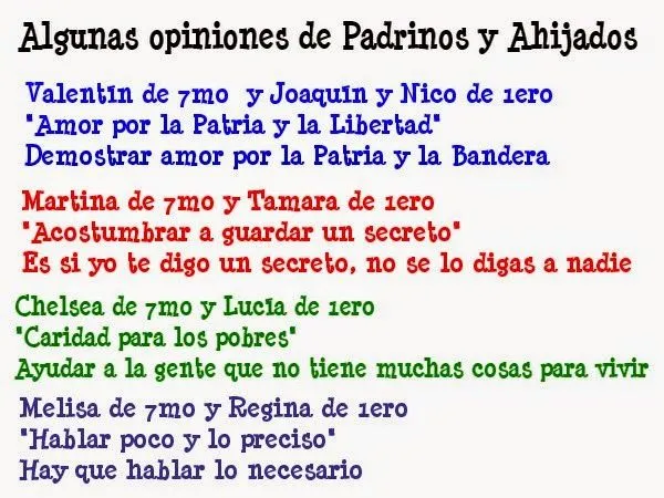 LOS PEQUES DE PRIMERITO: Rincón de Padrinos y Ahijados