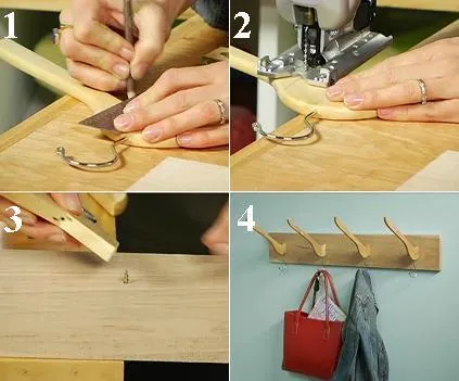 Como hacer un perchero con ganchos de ropa ~ Solountip.com Como hacer un perchero con ganchos de ropa ~ Solountip.com