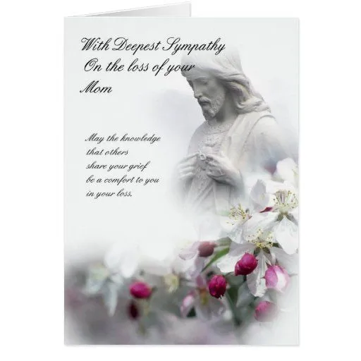 Pérdida de la tarjeta de condolencia de mamá de Zazzle. Pérdida de la tarjeta de condolencia de mamá de Zazzle.