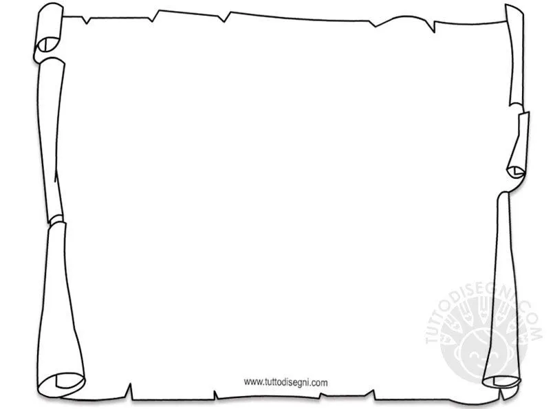 Pergamena da colorare - TuttoDisegni.com
