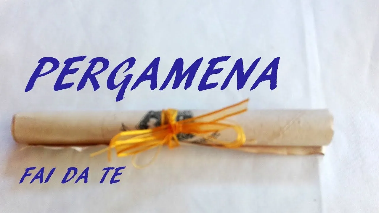 Pergamena FAI DA TE - YouTube