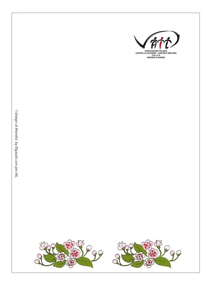 Pergamena fiori rosa - AIL Varese