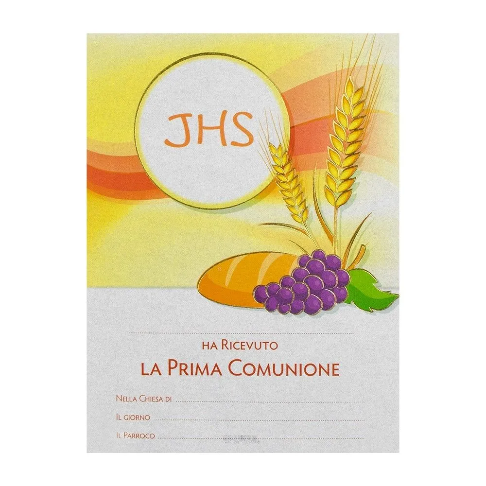 Pergamena ricordo per la prima Comunione