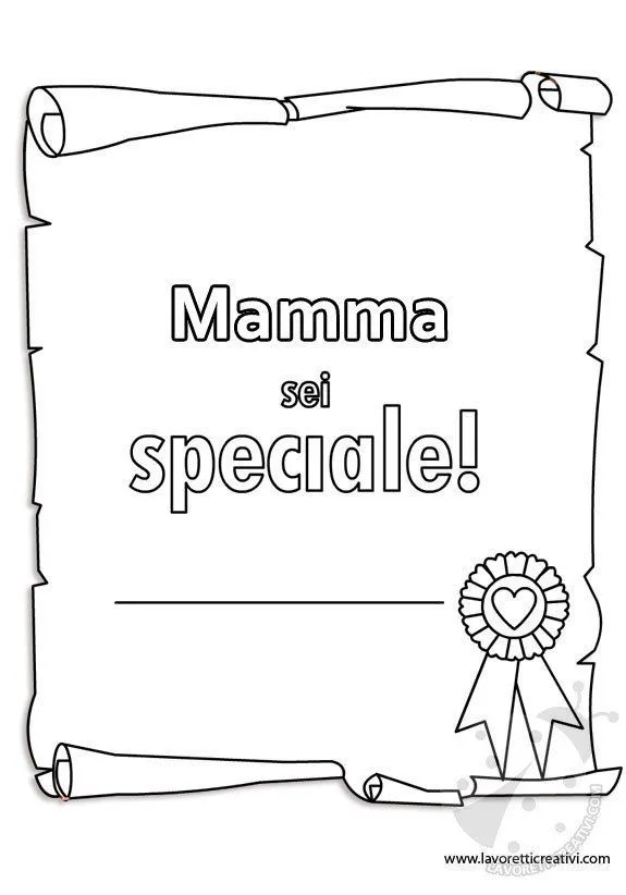 Pergamena con scritta Papà sei speciale!