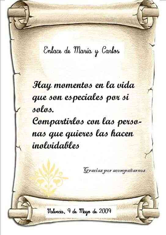 Pergamino de Agradecimiento - Amor, bodas y regalos de boda Pergamino de Agradecimiento - Amor, bodas y regalos de boda
