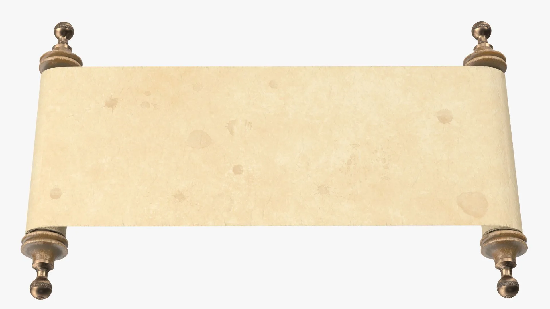 Pergamino de papel en blanco antiguo desplegado Modelo 3D $29 - .3ds .blend  .c4d .fbx .max .ma .lxo .obj - Free3D