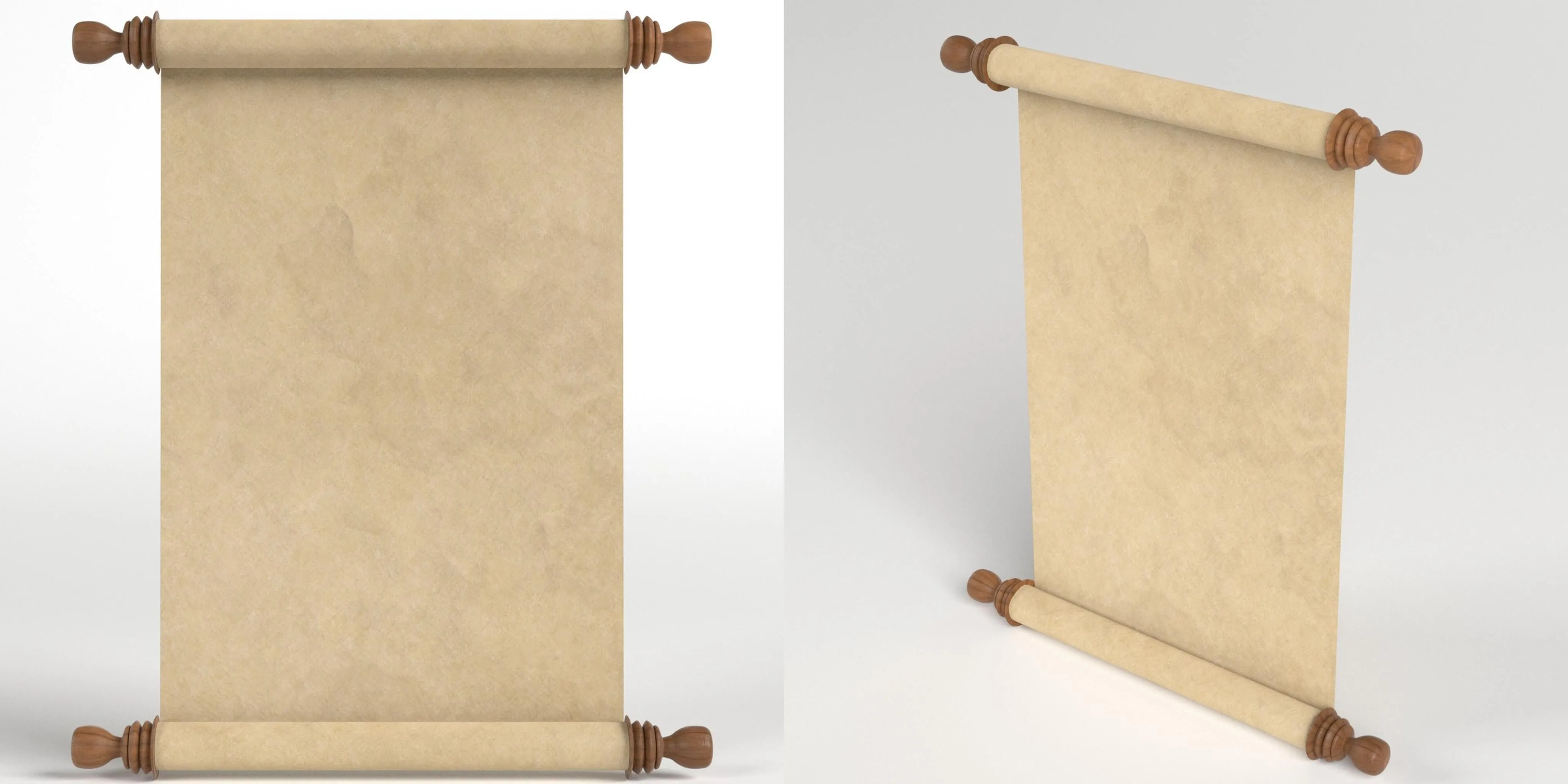 Pergamino o rollo de papel Modelo 3D $9 - .blend .fbx .obj .unknown - Free3D