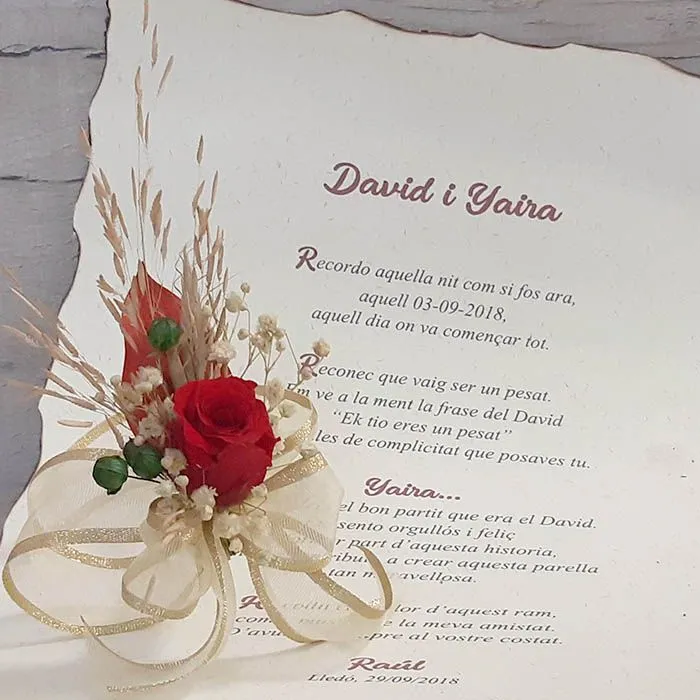 Pergaminos y Poesías | Complementos de Boda | Abril Dissenys