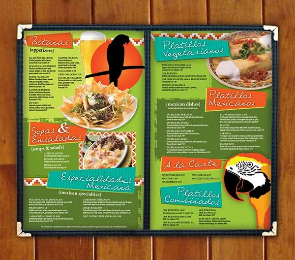 Perico's Restaurante Mexicano Menu on Behance Perico's Restaurante Mexicano Menu on Behance