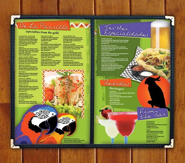 Perico's Restaurante Mexicano Menu on Behance