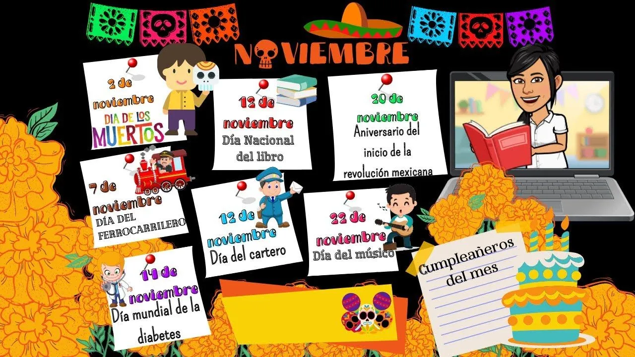 Periódico mural del mes de Noviembre virtual editable 100% gratis - YouTube Periódico mural del mes de Noviembre virtual editable 100% gratis - YouTube