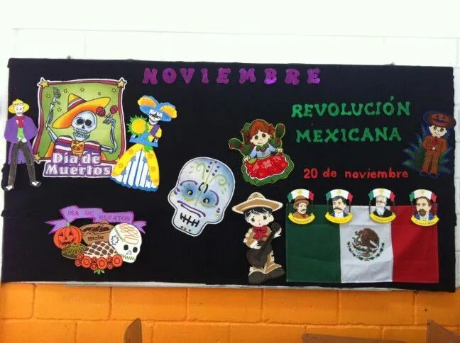 Periodico mural Noviembre | puertas y friso | Pinterest | Murales