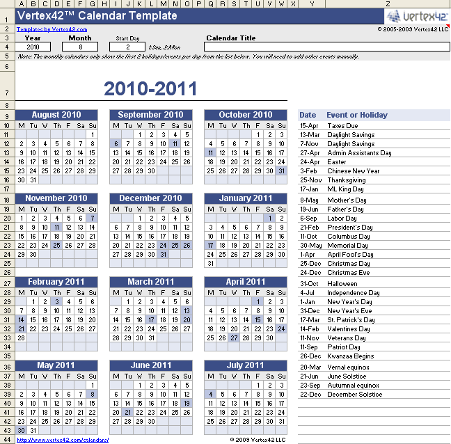 Perpetual Calendar Template - Free Perpetual Calendar Perpetual Calendar Template - Free Perpetual Calendar