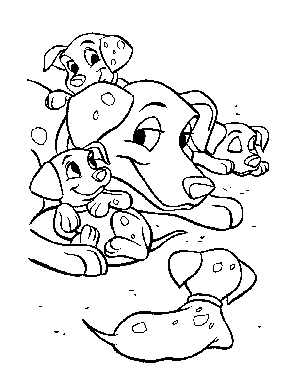 Perra y sus Cachorros ~ Dibujos para Colorear Infantil Perra y sus Cachorros ~ Dibujos para Colorear Infantil