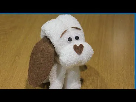 Cómo hacer un perrito de toalla para regalar en bautizos y baby ... Cómo hacer un perrito de toalla para regalar en bautizos y baby ...