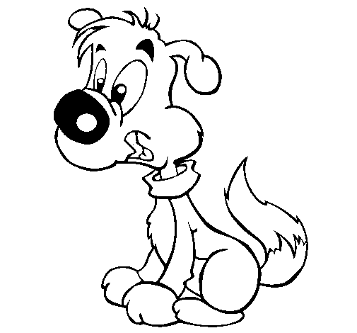 Dibujo de Cachorro para Colorear - Dibujos.net