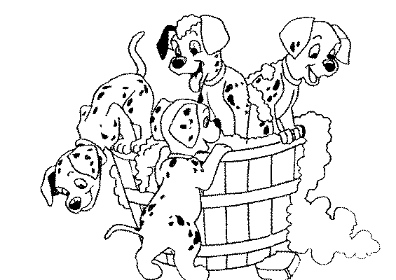 Perro bañandose para colorear - Imagui