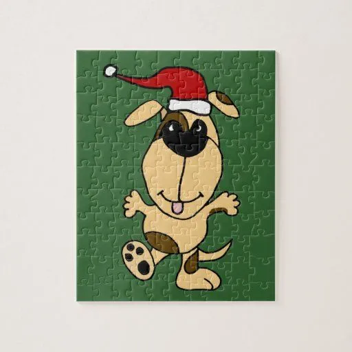 Perro feliz del baile en dibujo animado del navida puzzles de Zazzle. Perro feliz del baile en dibujo animado del navida puzzles de Zazzle.