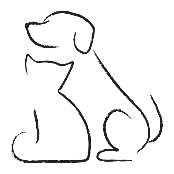 Perro y gato — Vector stock © yuliaglam #7451661 Perro y gato — Vector stock © yuliaglam #7451661