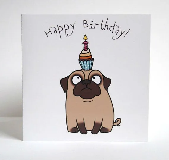 Perro pug cumpleaños - Imagui