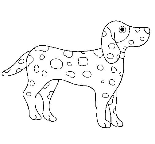 Dibujo de Dálmata para Colorear - Dibujos.net Dibujo de Dálmata para Colorear - Dibujos.net