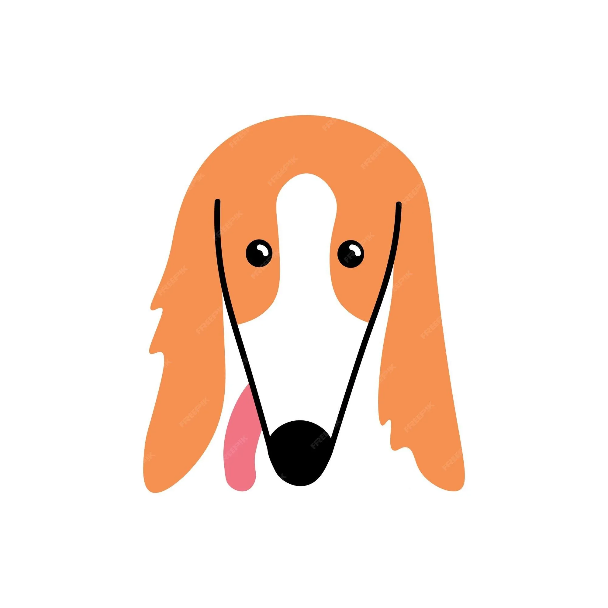 Perros lindos cara avatar retrato de cabeza de perrito borzoi cachorro  hocico cachorros adorables bozal con lengua fuera perro lobo ruso  ilustración vectorial plana de adorable mascota aislada sobre fondo blanco  | Vector Premium