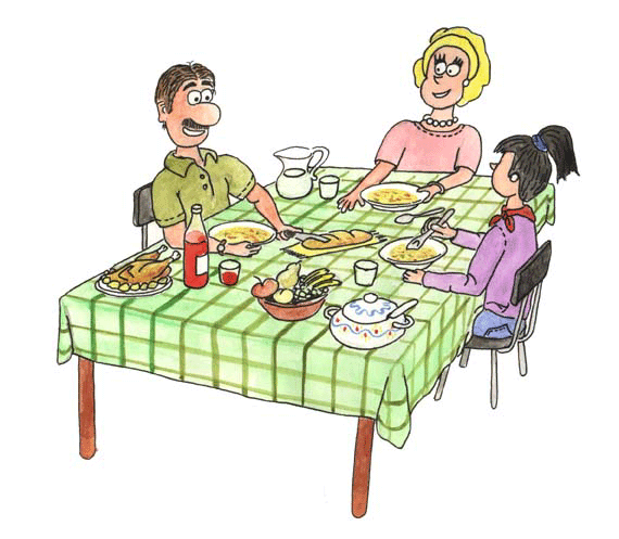 Familia comiendo - Imagui