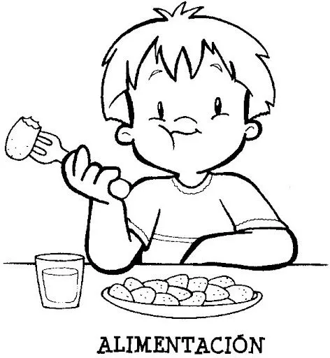 De una persona comiendo sano para dibujar - Imagui