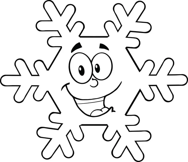 Personaje de dibujos animados de copo de nieve blanco y negro ... Personaje de dibujos animados de copo de nieve blanco y negro ...