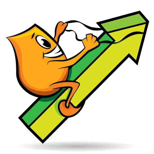 Personaje de dibujos animados - equitación flecha — Vector stock ...