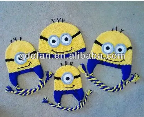 Personaje de dibujos animados minion sombrero a ganchillo ... Personaje de dibujos animados minion sombrero a ganchillo ...
