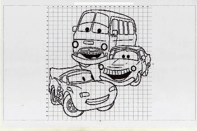 Personajes de Cars: Plantillas para Punto de Cruz. | Oh My Labores!