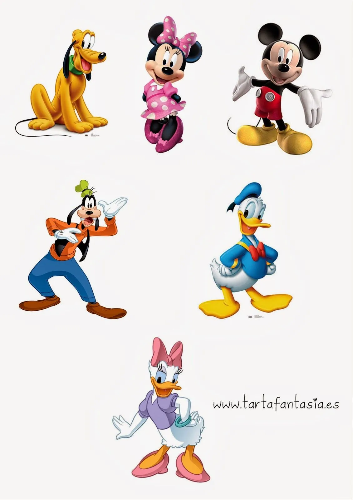 Moldes de los personajes de Mickey Mouse - Imagui