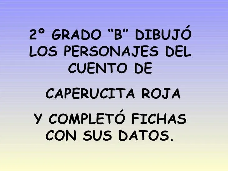 Personajes del cuento2B