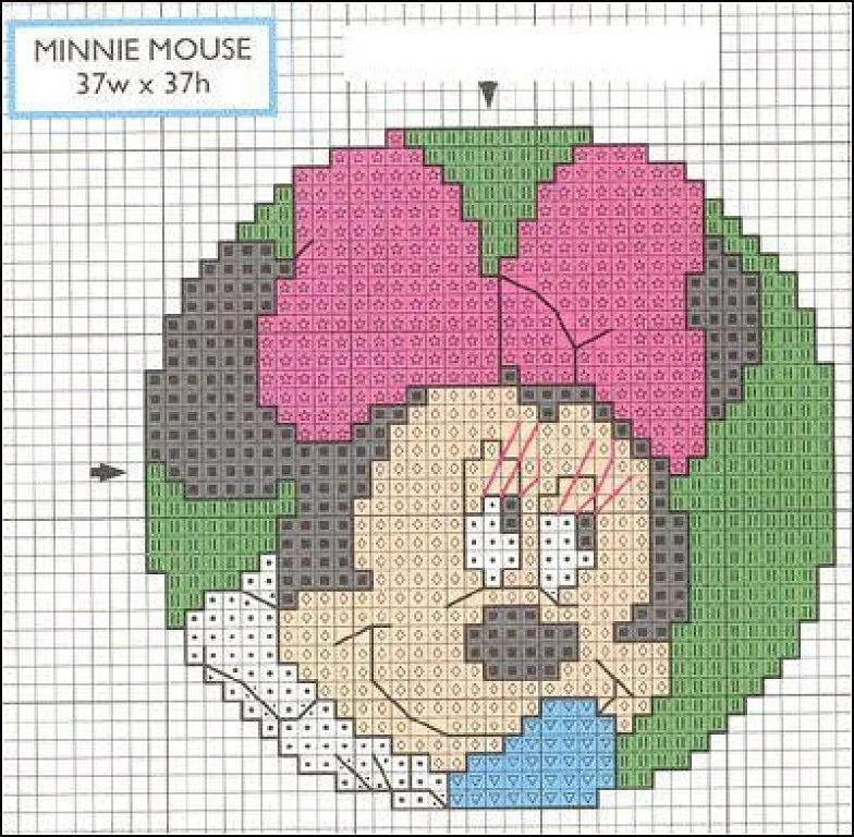 personajes disney punto cruz (5) | Aprender manualidades es ...