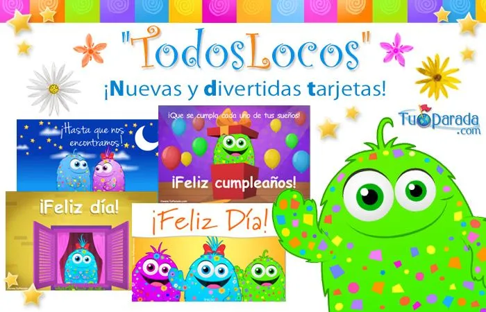 Nuevos personajes: Todos Locos! Tarjetas para enviar y sorprender ... Nuevos personajes: Todos Locos! Tarjetas para enviar y sorprender ...