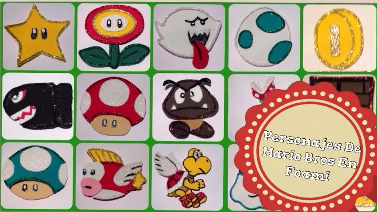 Personajes De Mario Bros En Foami - YouTube Personajes De Mario Bros En Foami - YouTube